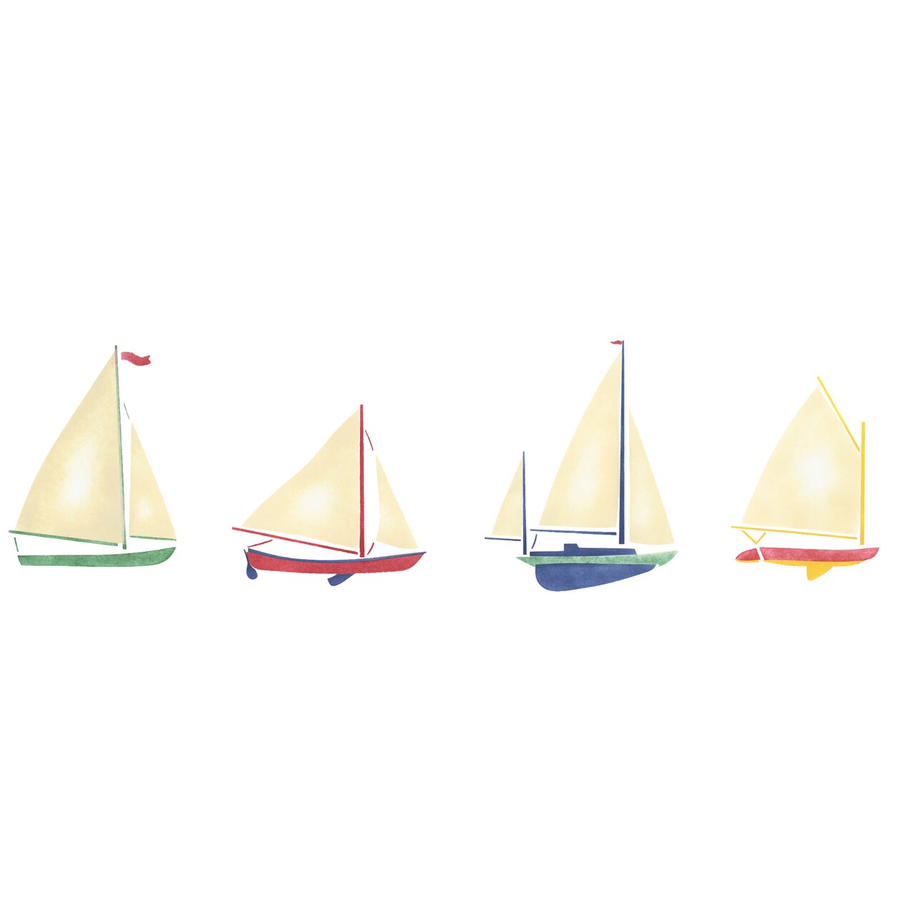 Sailboat Wall Stencil | Outdoor Stencils | Reusable Art Craft Stencils for Painting on Walls, Canvas, Wood | Reusable Plastic Paint Stencil for Home Makeover | Easy to Use & Clean Art Stencil | 1131 by Designer Stencils